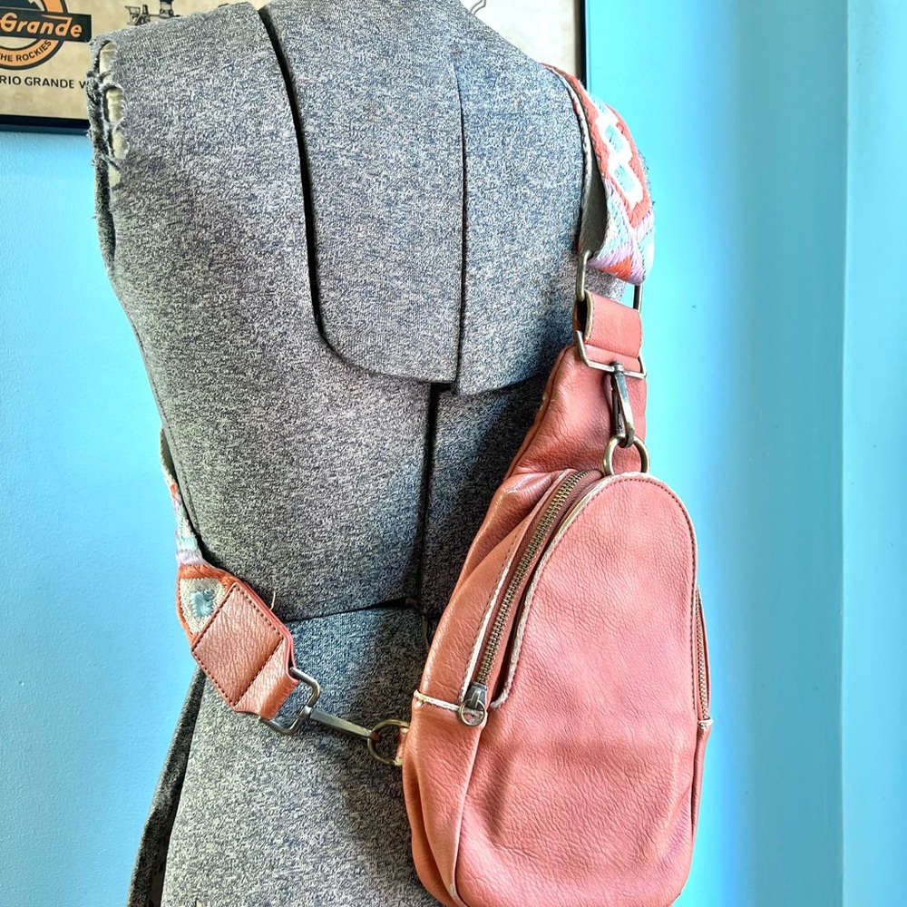 Anthropology Women’s Crossbody Sling Bag in Orange